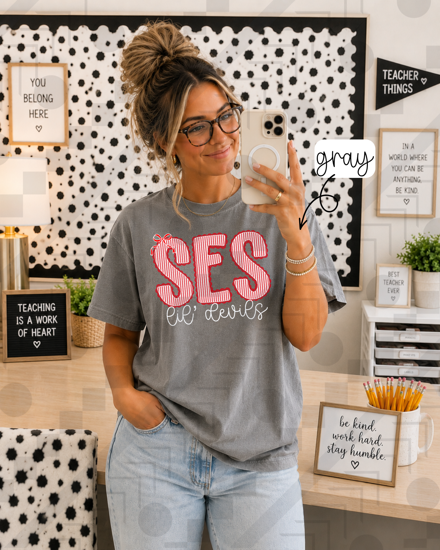 Scalloped Seersucker Varsity Schools (Tee, Sweatshirt, or Long-Sleeve)