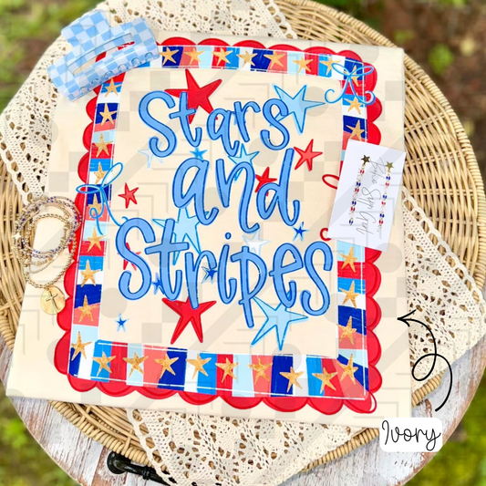 Stars and Stripes Frame (Tee, Sweatshirt, or Long-Sleeves)