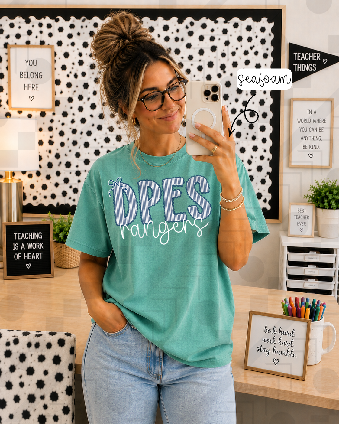 Scalloped Seersucker Varsity Schools (Tee, Sweatshirt, or Long-Sleeve)