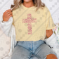 Pink Floral Cross (Tee, Sweatshirt, or Long-Sleeve)