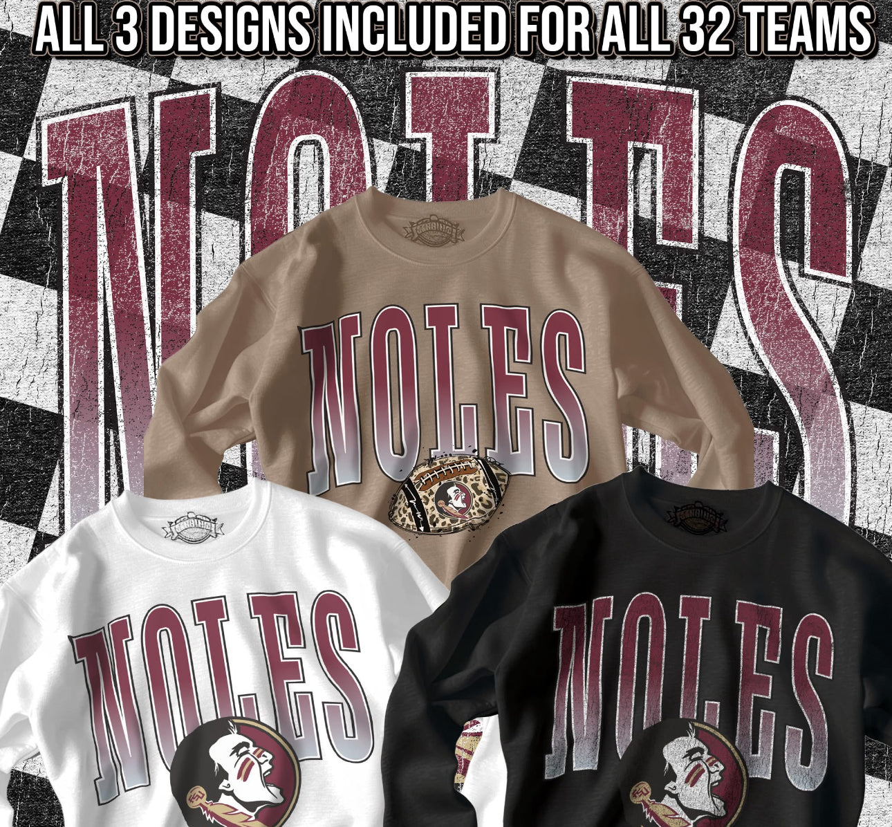 *OVERSIZED* College Football Sweatshirts