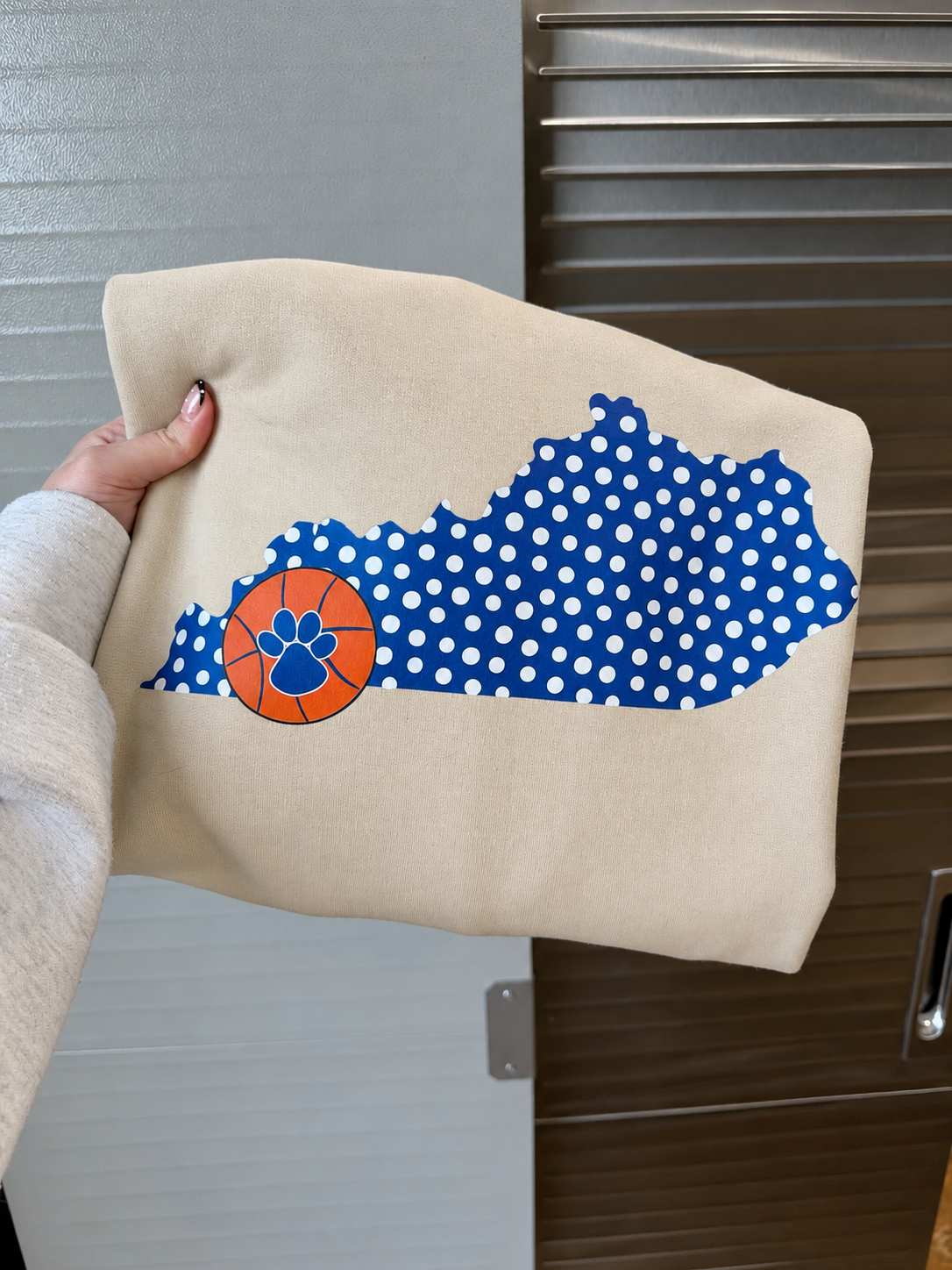 Polka Dot KY State Basketball Gildan Sweatshirt