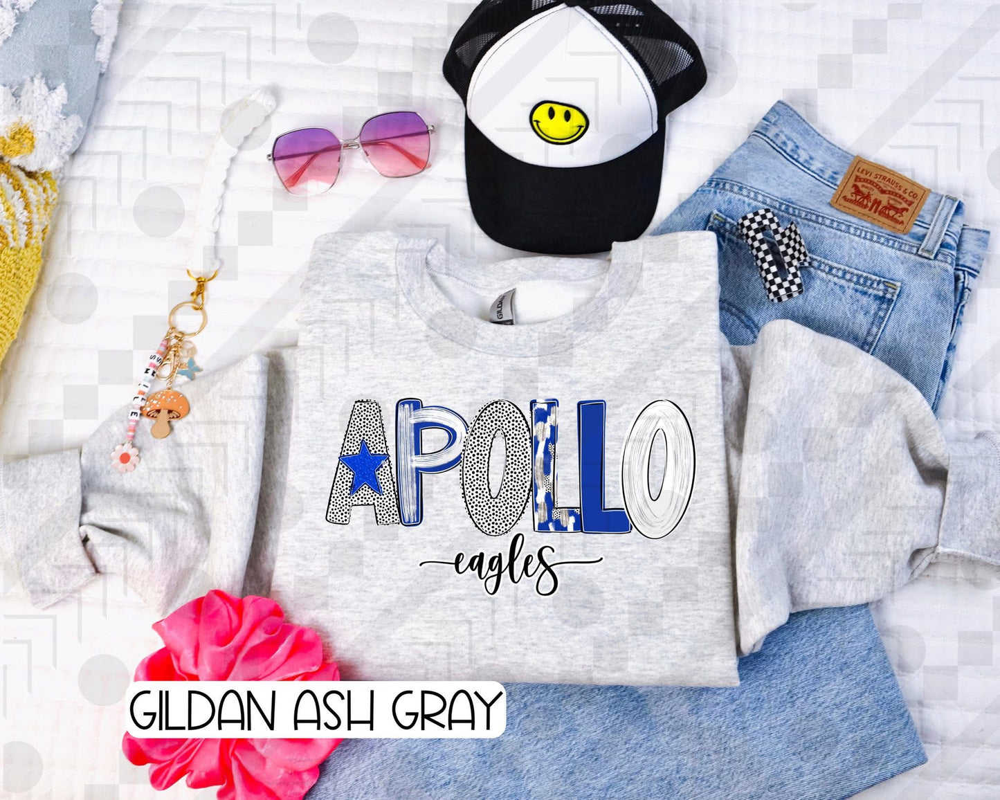 Apollo Eagles Preppy Poppy (Tee, Sweatshirt, or Long-Sleeve)