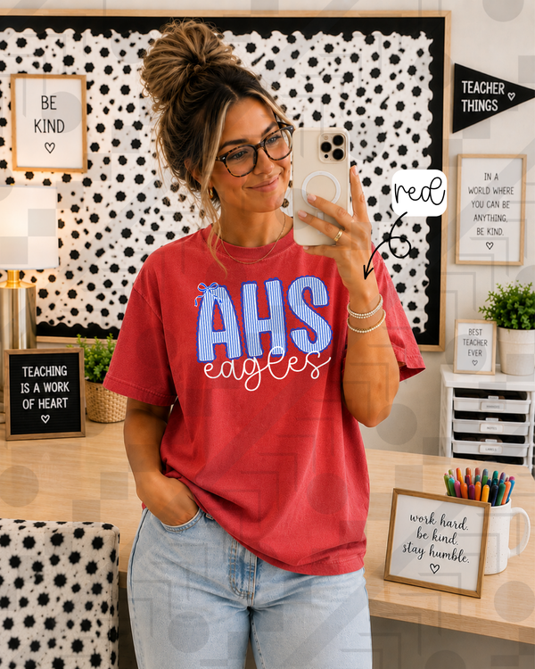 Scalloped Seersucker Varsity Schools (Tee, Sweatshirt, or Long-Sleeve)