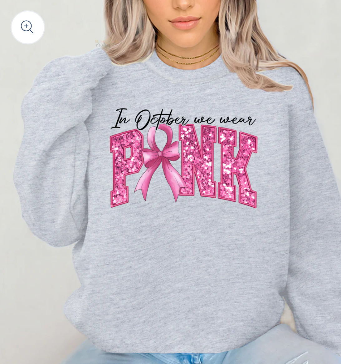 In October We Wear Pink (Black) (Tee, Sweatshirt, or Long-Sleeve)