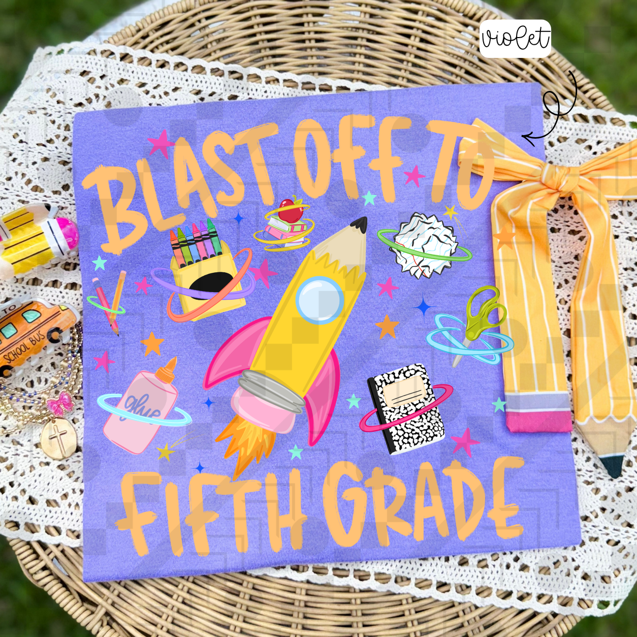 Blast Off To Grades (Tee, Sweatshirt, or Long-Sleeve)