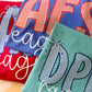 Scalloped Seersucker Varsity Schools (Tee, Sweatshirt, or Long-Sleeve)