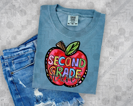 Second Grade Funky Apple (Teacher)