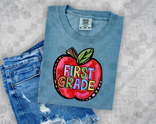 First Grade Funky Apple (No Teacher)