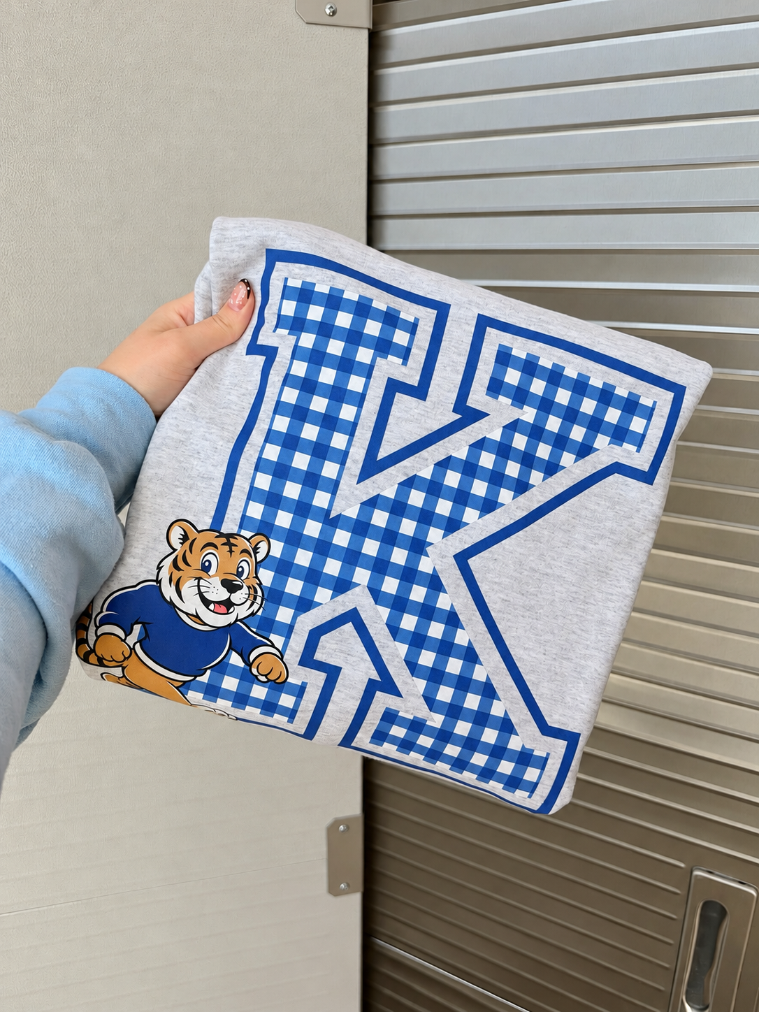 Big K Wildcats Gingham Gildan Sweatshirt
