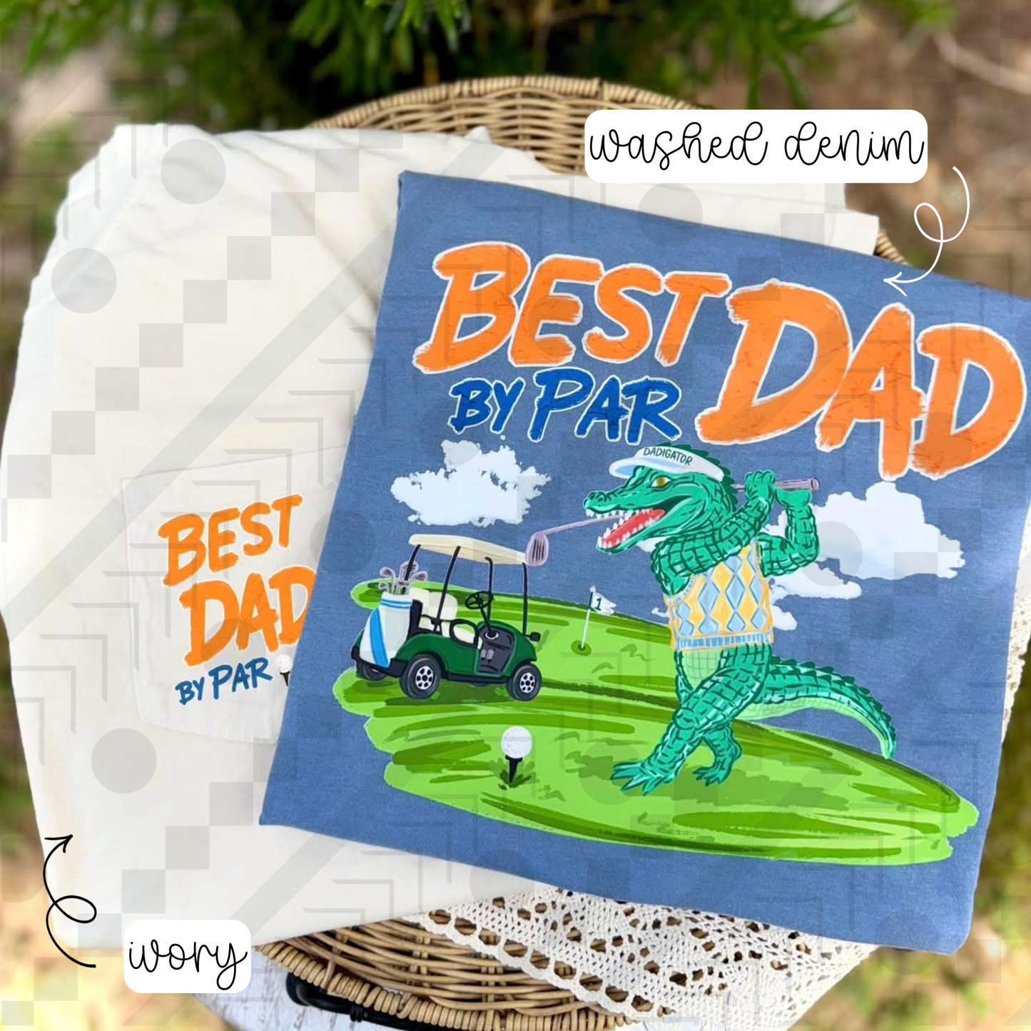 Best Dad By Par - Pocket and Back (Tee or Sweatshirt)
