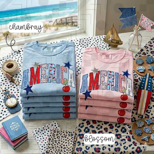 America Patchwork (Tee, Sweatshirt, or Long-Sleeve)