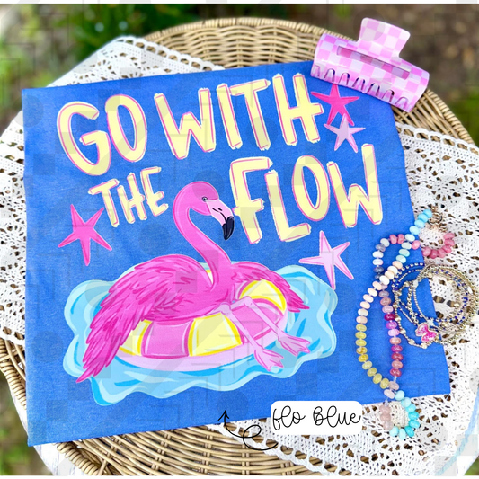 Go With The Flow Flamingo (Tee, Sweatshirt, or Long-Sleeve)