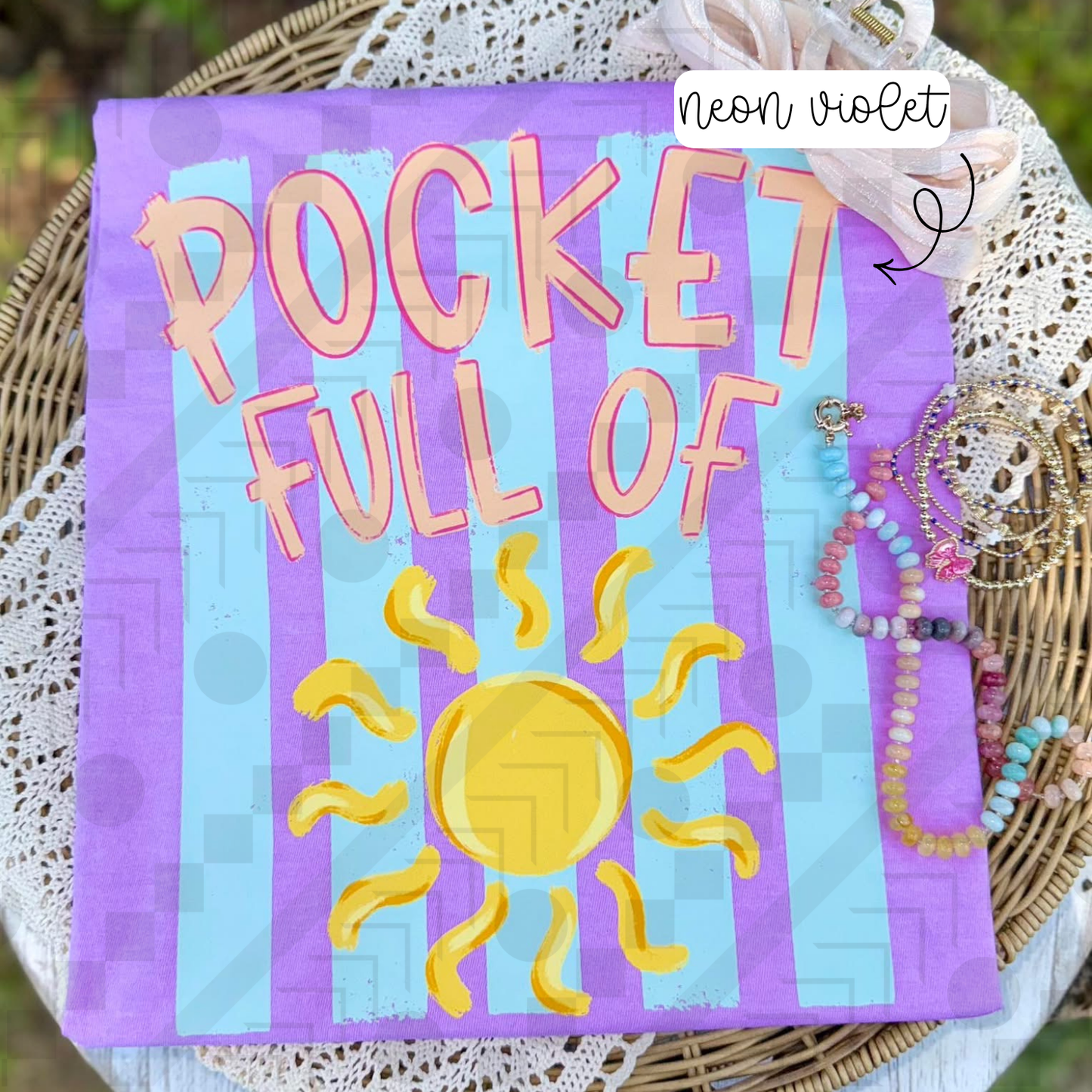 Pocket Full Of Sunshine Stripes (Tee, Sweatshirt, or Long-Sleeve)