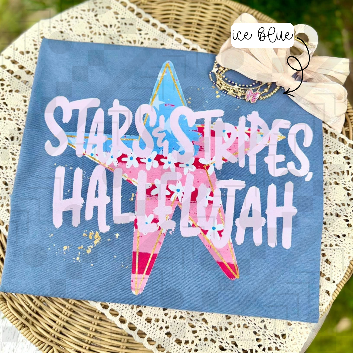 Stars and Stripes Hallelujah (Tee, Sweatshirt, or Long-Sleeve)
