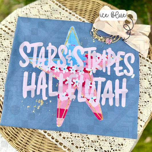 Stars and Stripes Hallelujah (Tee, Sweatshirt, or Long-Sleeve)