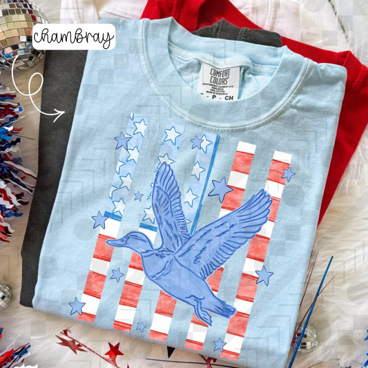 Patriotic Mallard Duck (Tee, Sweatshirt, or Long-Sleeve)