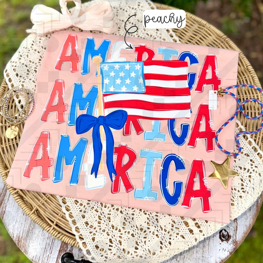 America Bow Flag (Tee, Sweatshirt, or Long-Sleeve)