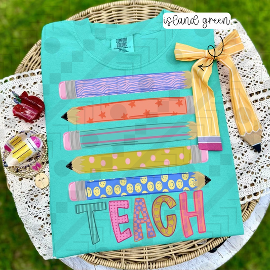 Happy Teach Retro (Tee, Sweatshirt, or Long-Sleeve)