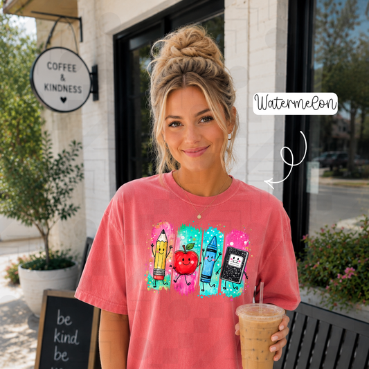 Happy School Supplies (Tee, Sweatshirt, or Long-Sleeve)