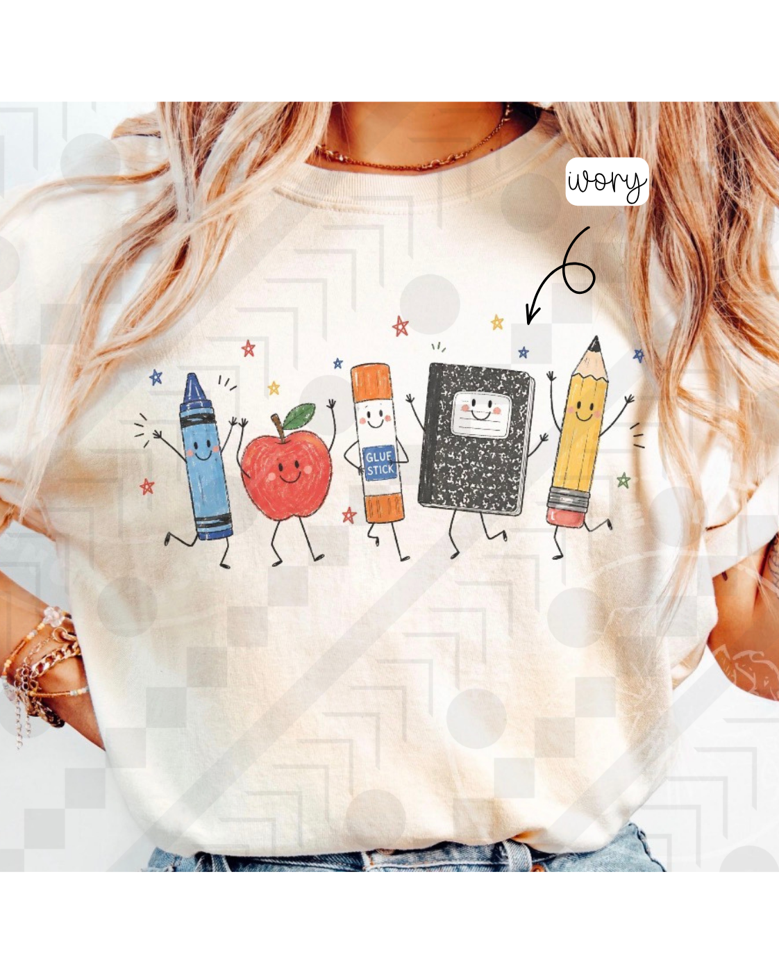 Cute School Supplies (Tee, Sweatshirt, or Long-Sleeve)