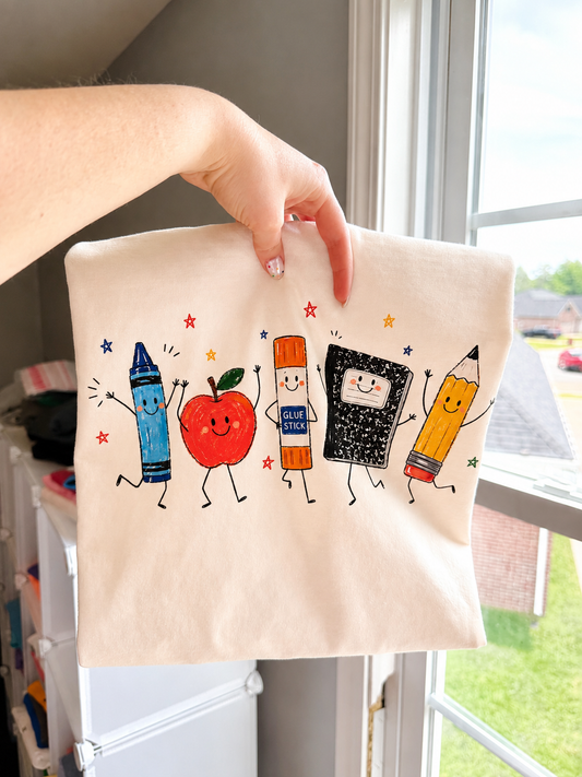 Cute School Supplies (Tee, Sweatshirt, or Long-Sleeve)