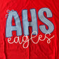 AHS SCALLOPED VARSITY TEE - LARGE