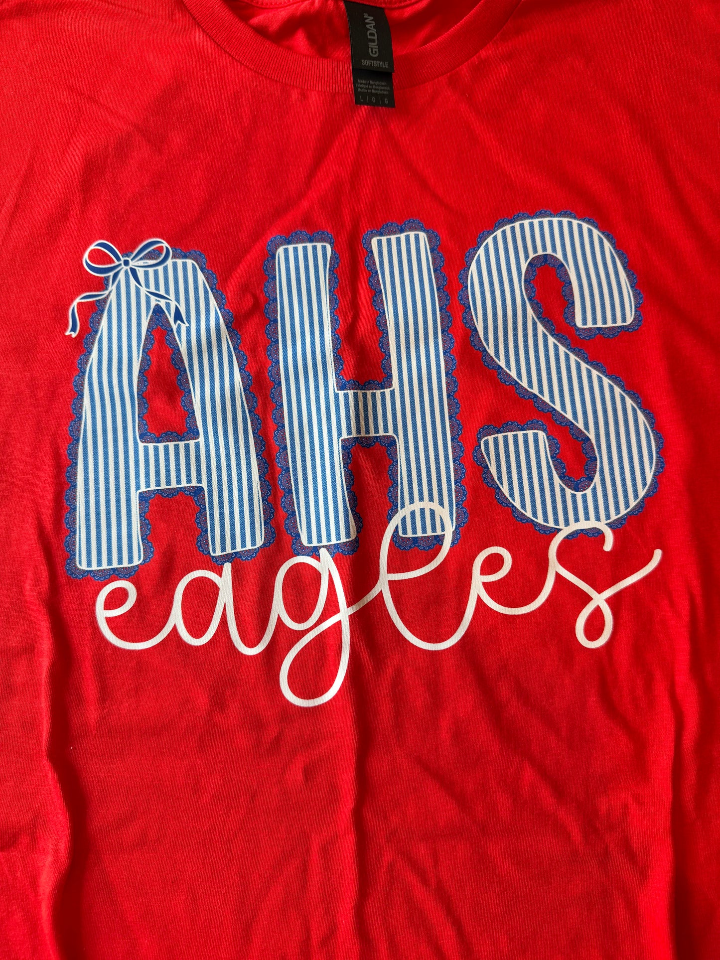 AHS SCALLOPED VARSITY TEE - LARGE