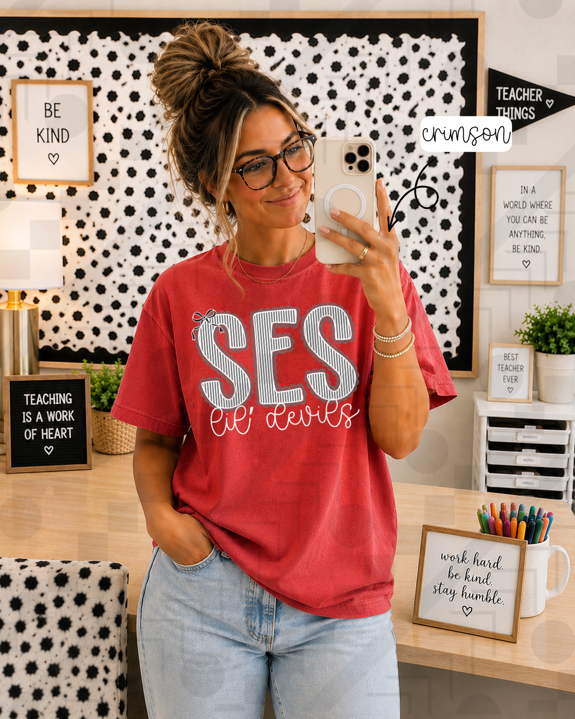 Scalloped Seersucker Varsity Schools (Tee, Sweatshirt, or Long-Sleeve)