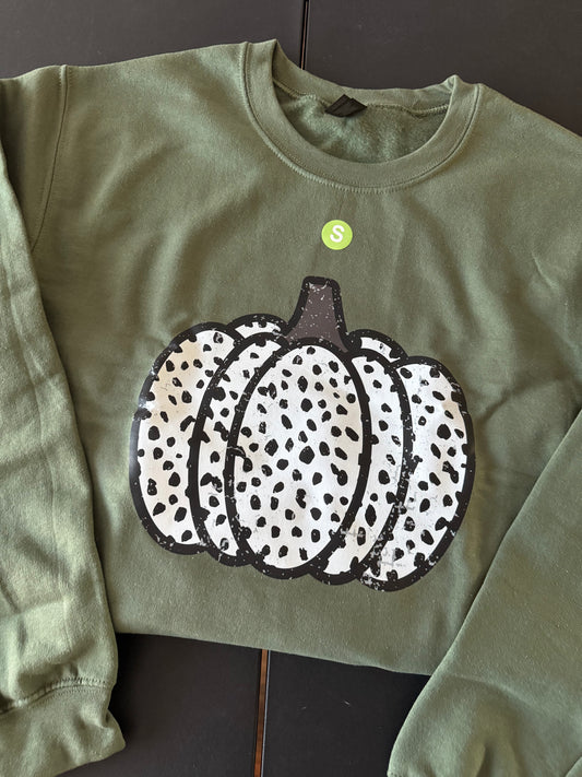 RTG! Small Military Green Dalmatian Pumpkin