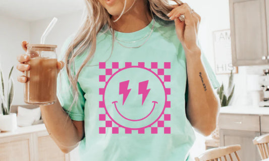 Hot Pink Puff Smiley