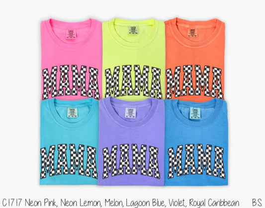 Checker Distressed Mama