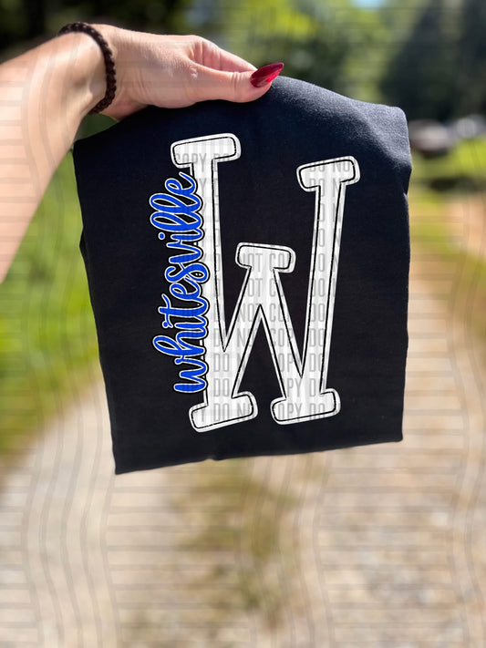 Whitesville W. Seersucker Initials