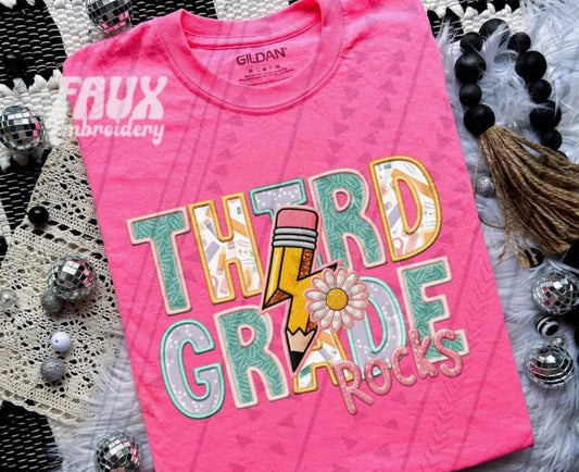 Third Grade Faux Pencil Bolt