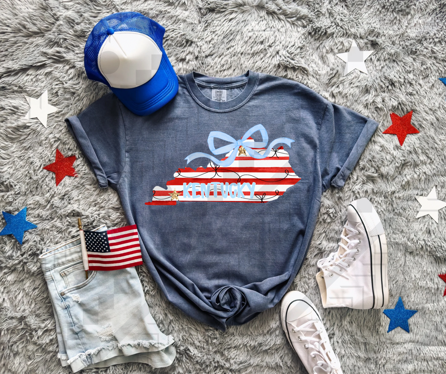 Striped Kentucky State Patriotic