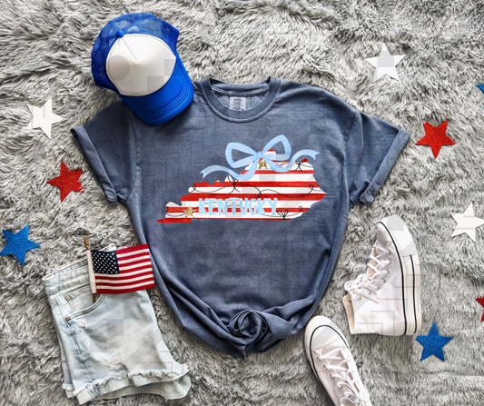 Striped Kentucky State Patriotic