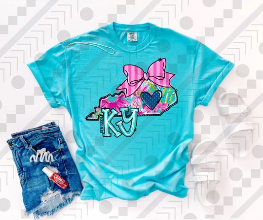 Dark Pink Floral Patchwork KY