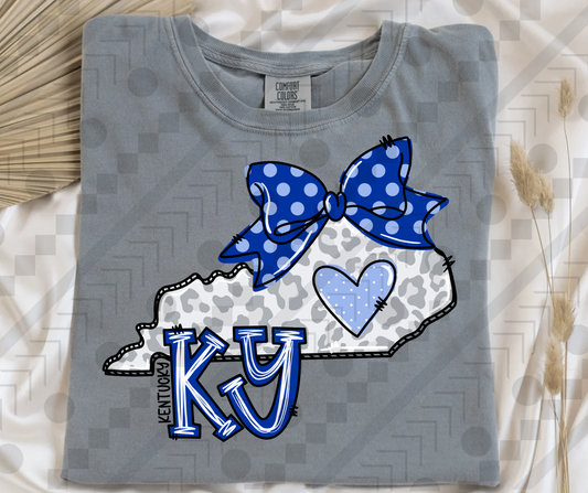 Grey Cheetah KY Coquette Bow