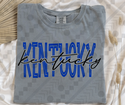 Kentucky with Black Cursive