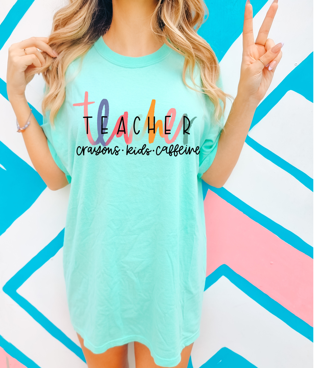 Teacher - Crayons, Kids, Caffeine