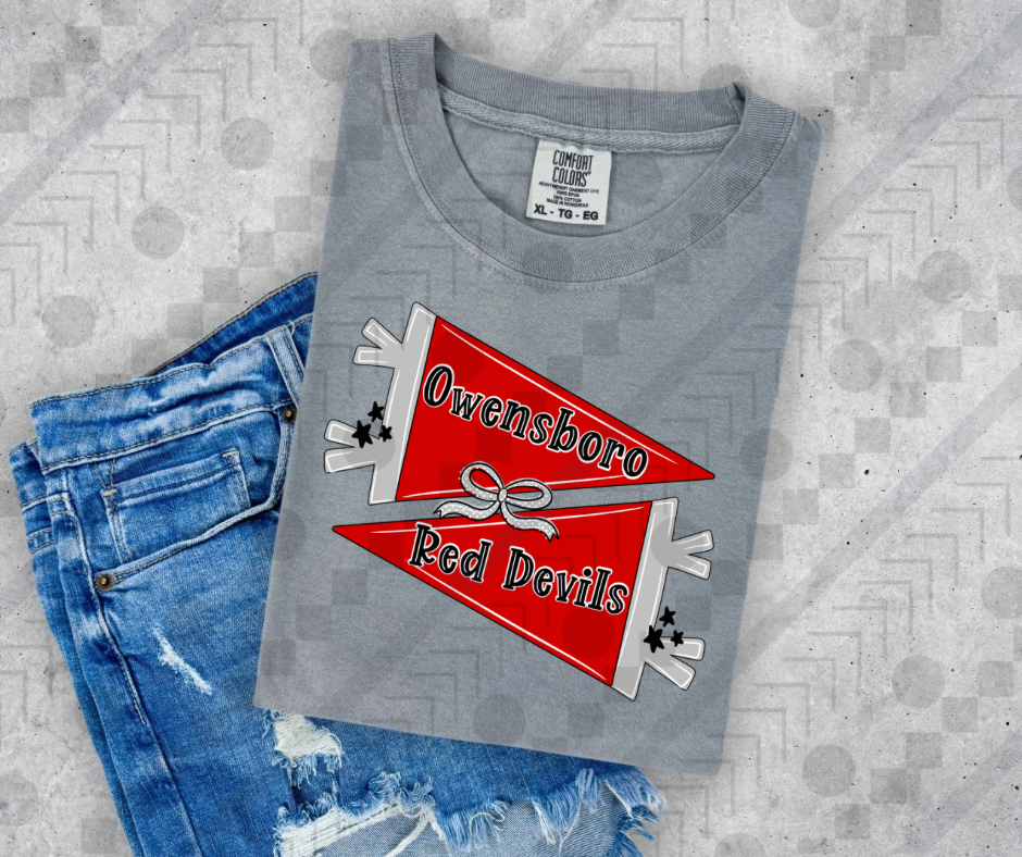 Owensboro Red Devils Pennant Bow