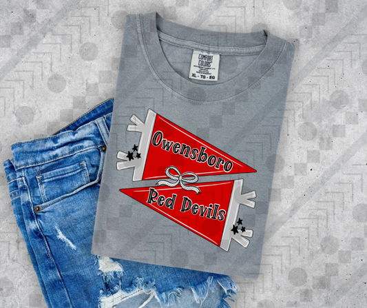 Owensboro Red Devils Pennant Bow