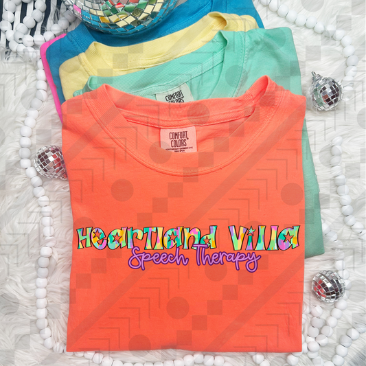 Heartland Villa Speech Therapy Neon Brushstroke