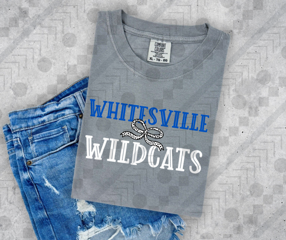 Whitesville Wildcats Dalmatian Bow