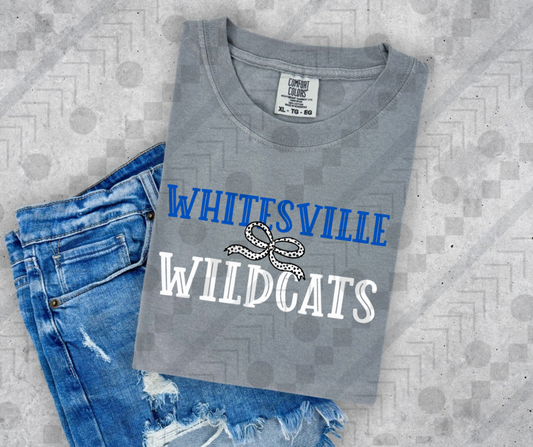 Whitesville Wildcats Dalmatian Bow