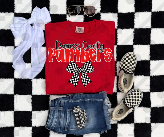 Daviess County Panthers Checker Bow