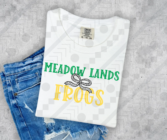Meadow Lands Frogs Dalmatian Bow