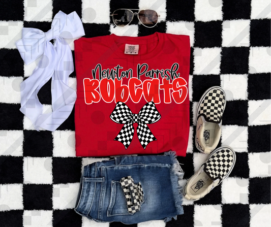 Newton Parrish Bobcats Checker Bow