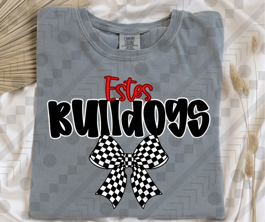 Estes Bulldogs Checker Bow