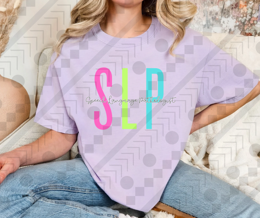 Speech Language Pathology Neon Spaced
